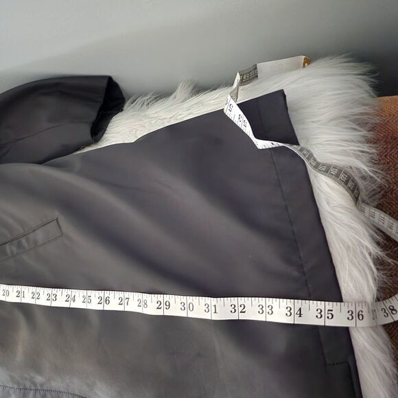 Perry Ellis trench coat with removable lining men's size 40S black - Picture 7 of 8